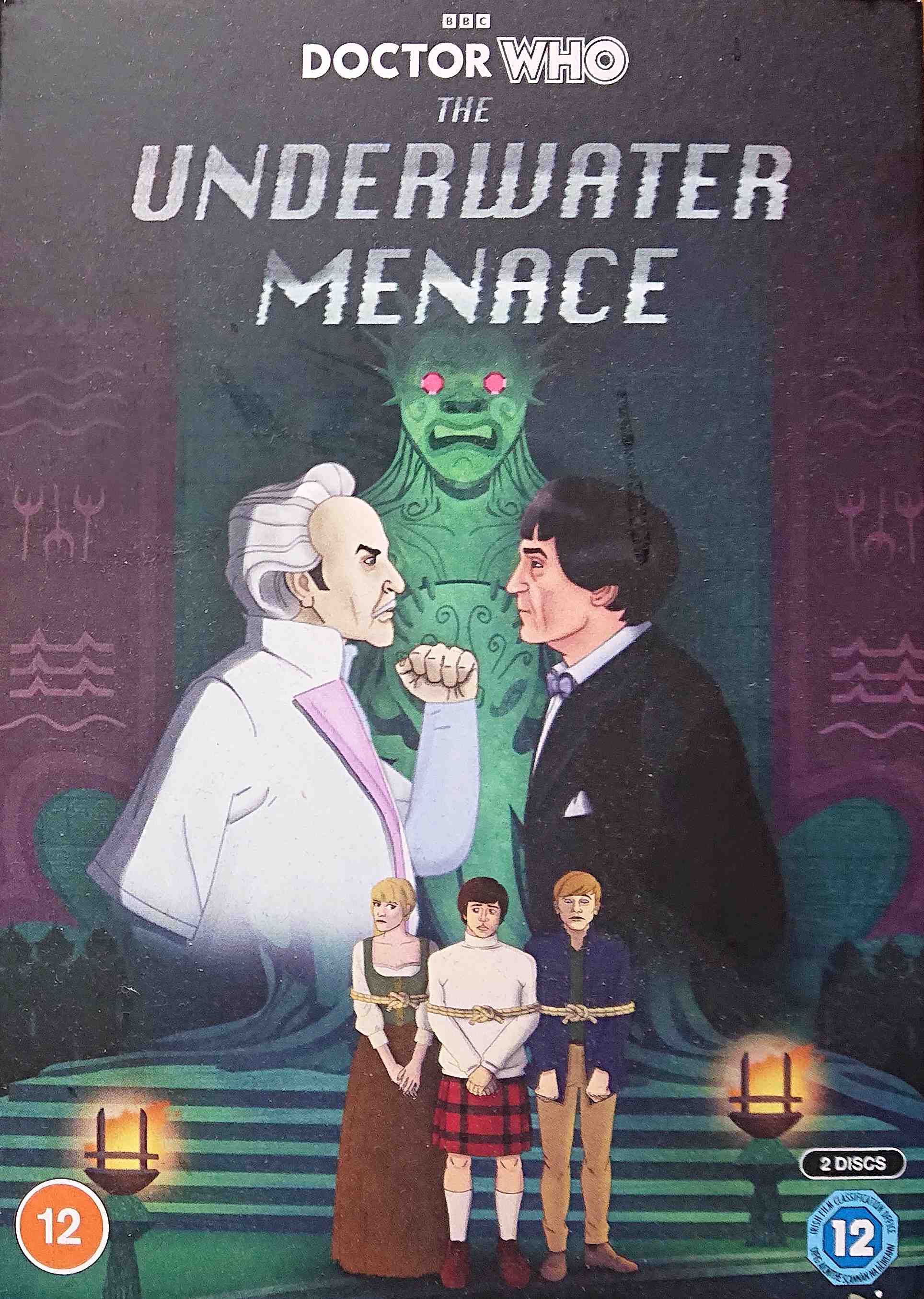 Picture of BBCDVD 4560 Doctor Who - The underwater menace by artist Geoffrey Orme from the BBC records and Tapes library